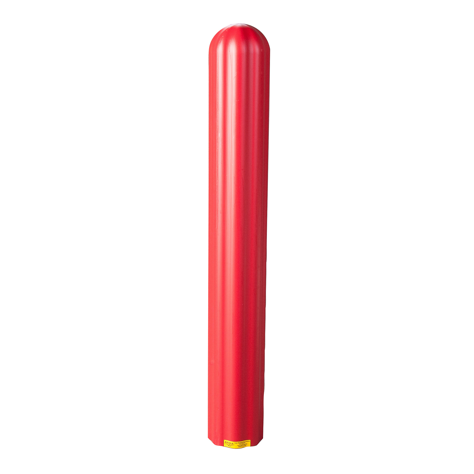 Eagle Fluted Bollard Cover — 4in. x 56in., High-Density Polyethylene, UV-Resistant, Red, Model# 1732R